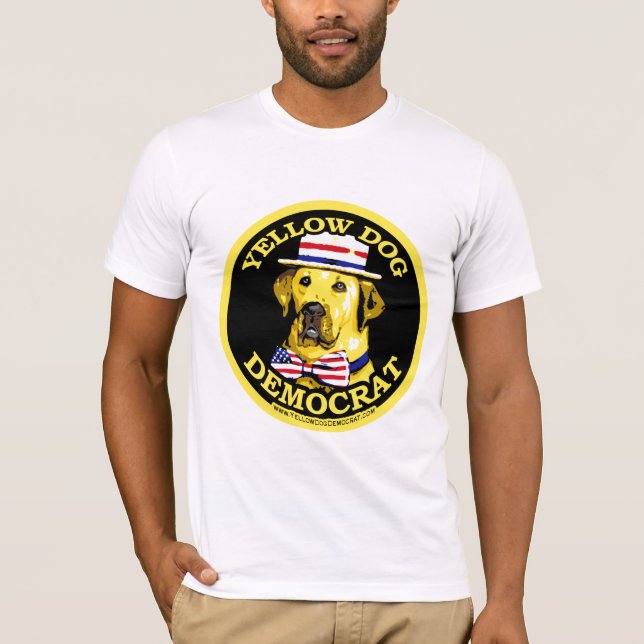 Camisa de Democrata do cão amarelo (Frente)