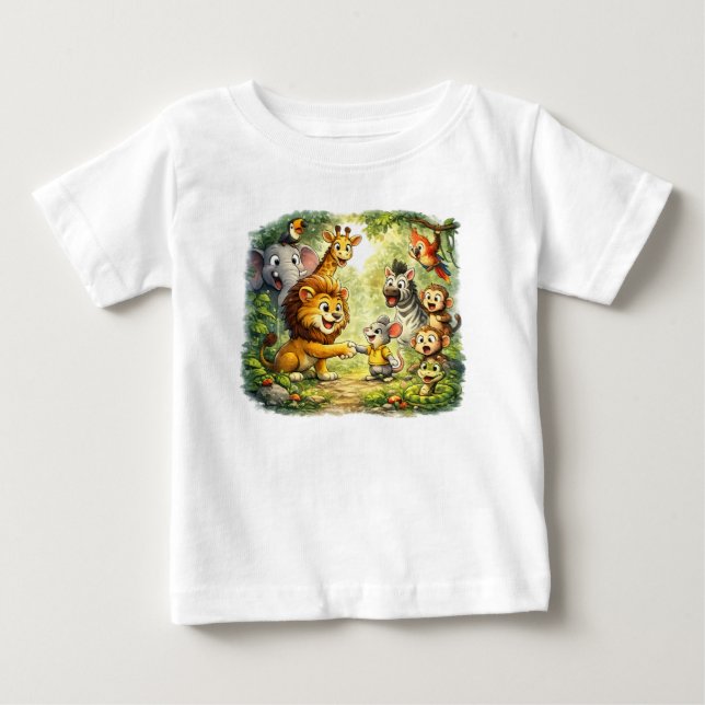 Camisa de desenho animado de bebê fofo – Grafismo  (Frente)