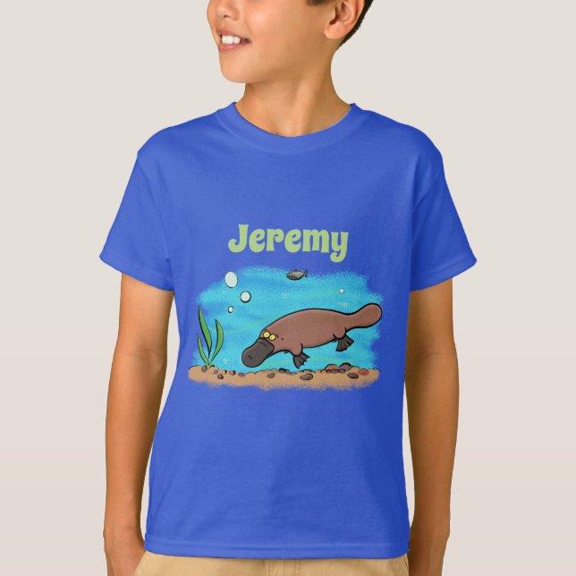 Camisa de desenho animado de platypus (Frente)