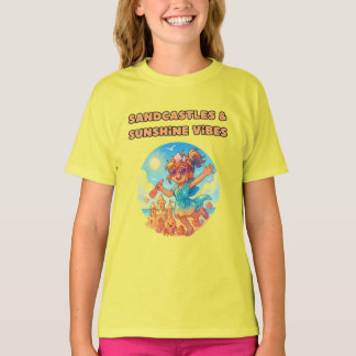 camisa de desenho animado do dia de praia