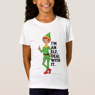 Camisa de desenho animado engraçado de elfo de Nat