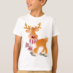 camisa de desenho animado rudolph