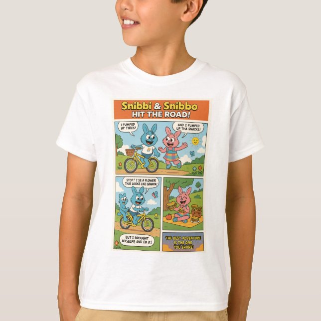 Camisa de desenho animado Snibbi & Snibbo (Frente)