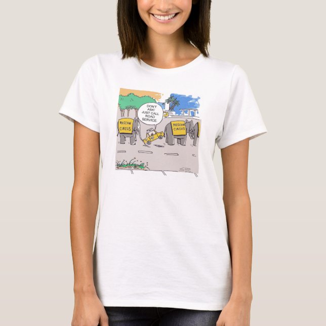 Camisa de desenho da Elephant Taxi Line (Frente)