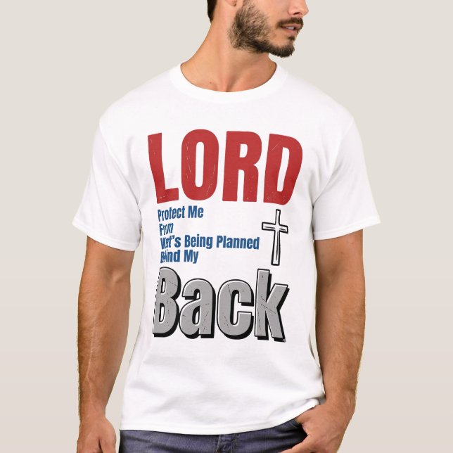 Camisa de Desenho de Fé Cristã Proteja-me Senhor_1 (Frente)