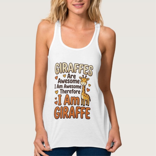Camisa de Desenho de Girafa Engraçada Vintage para (Frente)