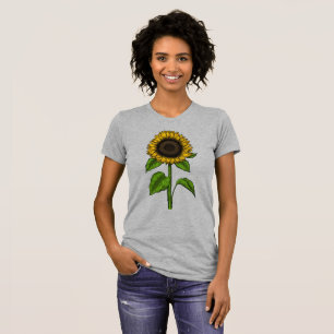 Camisa de desenho de girassol