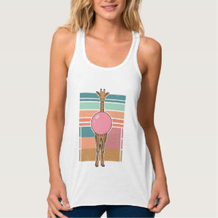Camisa de desenho de gravura de chiclete de girafa