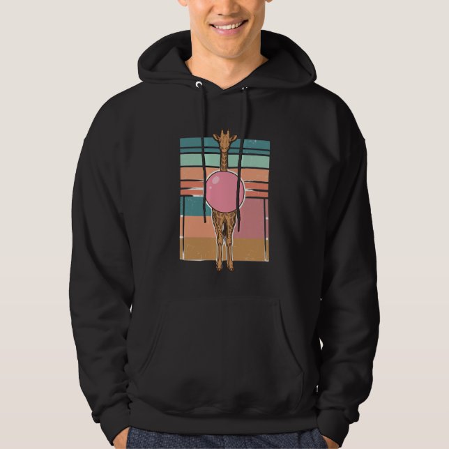Camisa de desenho de gravura de chiclete de girafa (Frente)