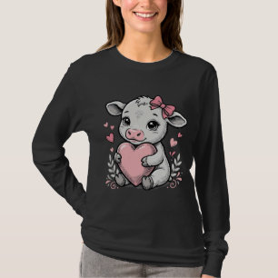 Camisa de desenho de gravura vintage coração de be