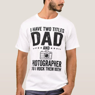Camisa de desenho de gravura vintage fotógrafo pai
