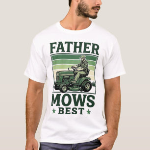 Camisa de Design de Cortador de Grama Vintage Pai 