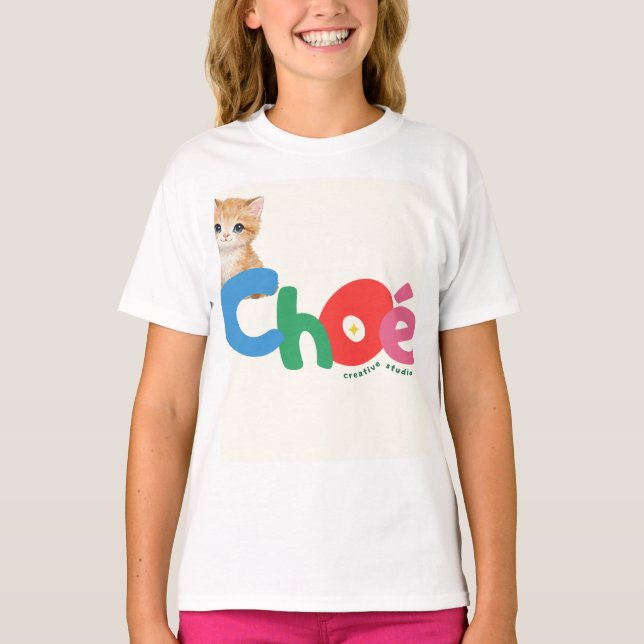 Camisa de design de gato e choe (Frente)