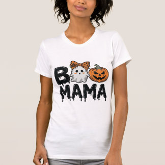 Camisa de Design de Halloween da Mãe Fantasma Abób