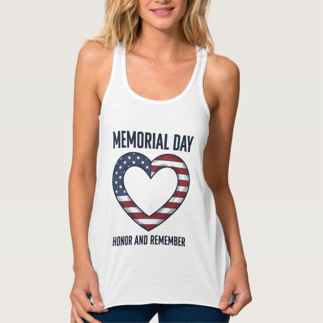 Camisa de Design Dia da Memória Coração Honra e Le (Frente)