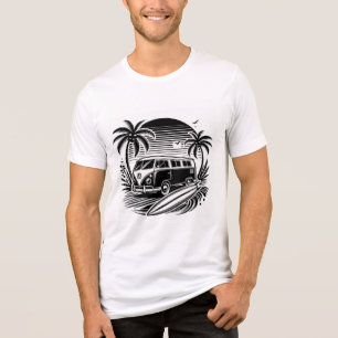 Camisa de Design Tripla Blenda do Surf de Árvores 