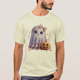 Camisa de Dia das Bruxas Fantasma Bonita - Camisa
