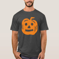Camisa de Dia das Bruxas Laranja Jack-O-Lanterna