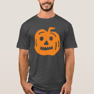 Camisa de Dia das Bruxas Laranja Jack-O-Lanterna