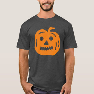Camisa de Dia das Bruxas Laranja Jack-O-Lanterna