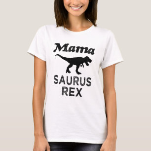 Camisa de Dino da mamã das mulheres do Mama Sauru