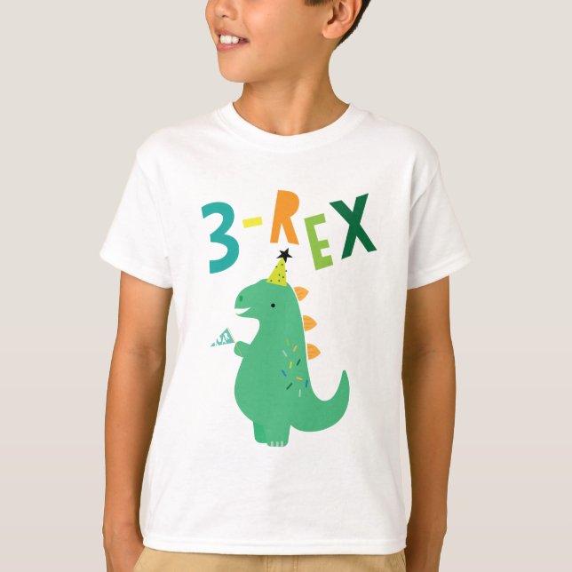 Camisa De Dinossauro 3-Rex (Frente)