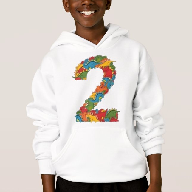 Camisa de Dinossauro Colorida Design 2 (Frente)