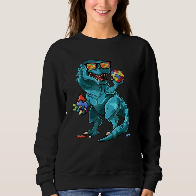 Camisa de Dinossauro de Conscientização do Autismo (Frente)