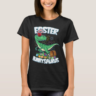 Camisa de Dinossauro de Páscoa Coelho Caça ao Ovo 