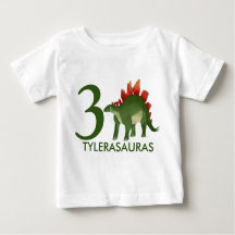 Camisa de Dinossauro Personalizada de Aniversário,