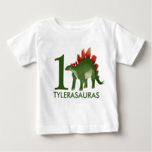 Camisa de Dinossauro Personalizada de Aniversário,