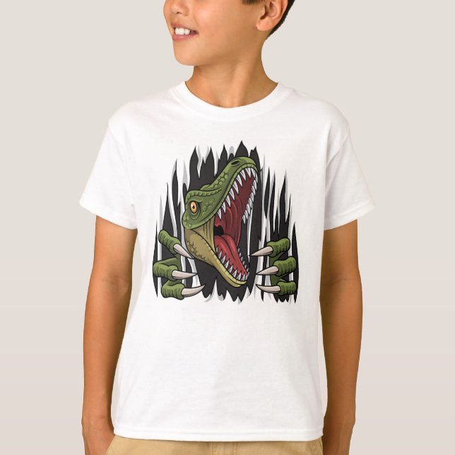 Camisa De Dinossauro Zangada (Frente)
