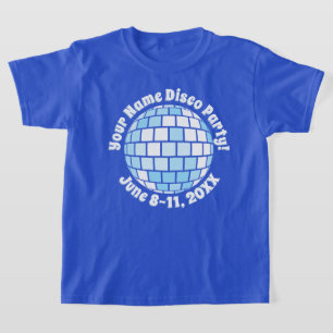 Camisa de Disco Azul Retroativa Camisa T PERSONALI