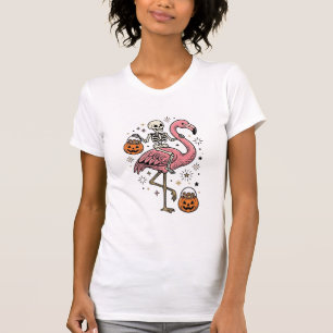 Camisa de Doce de Halloween de Flamingo Montado em