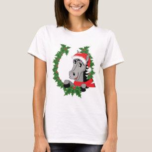 Camisa De Dormência De Cavalo De Natal Bonita Colo