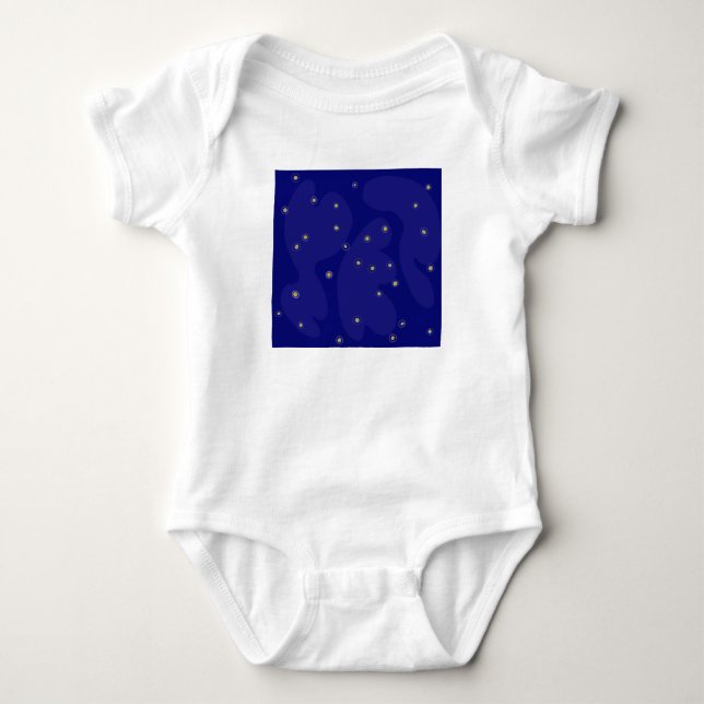 Camisa de dormir de uma peça com céu azul escuro c (Frente)
