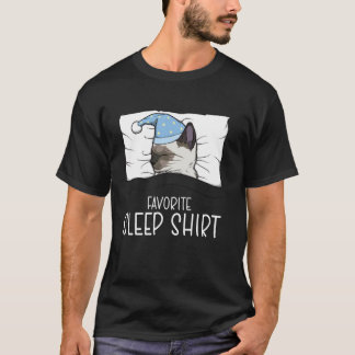 Camisa de dormir favorita gato siamês, dormindo Me