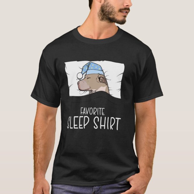 Camisa de dormir favorita Pitbull, cachorro Pitbul (Frente)