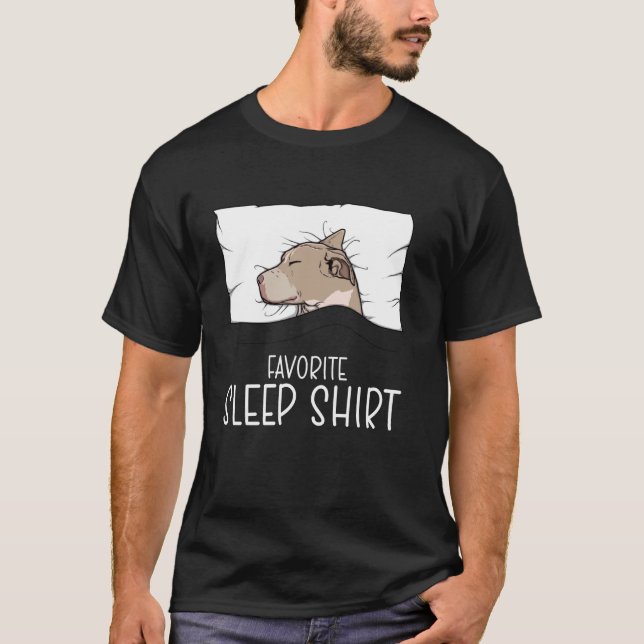 Camisa de dormir favorita Pitbull, cachorro Pitbul (Frente)