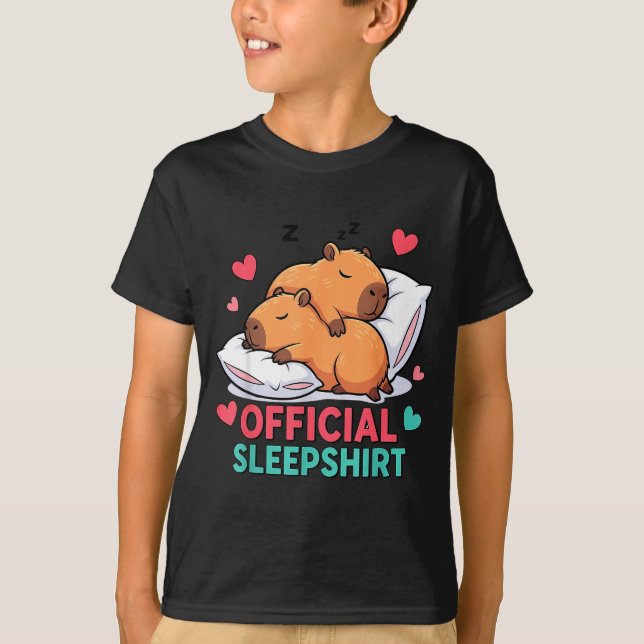 Camisa de dormir oficial de capivara fofa Cozy Sle (Frente)