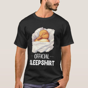Camisa de dormir oficial patinho dormindo fofo amo