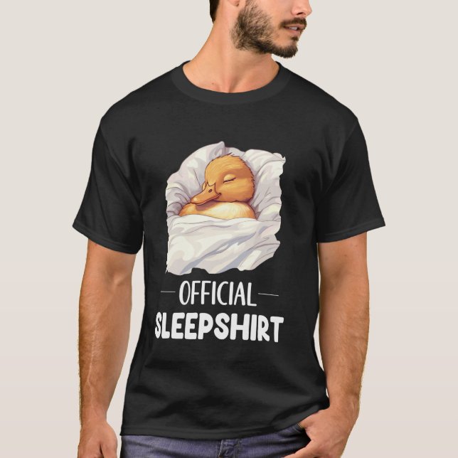 Camisa de dormir oficial patinho dormindo fofo amo (Frente)