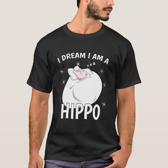 Camisa de dormir Pj I Dream I Am A Hippo (Frente)