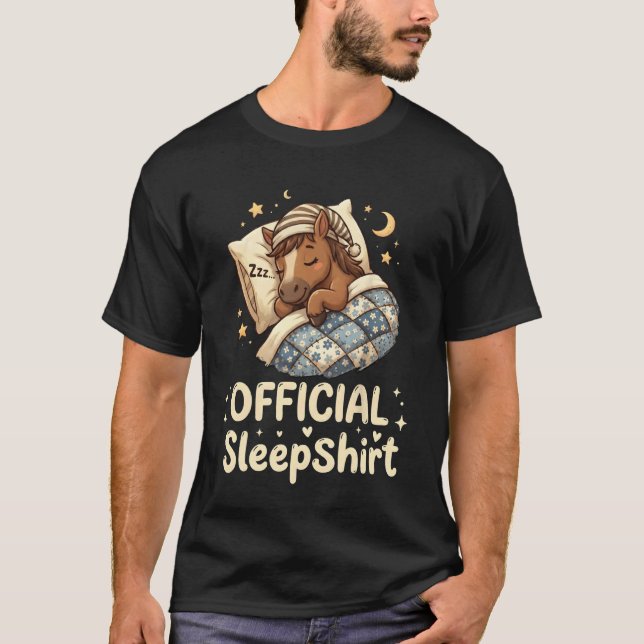 Camisa de dormir Sleeping Horse Oficial Roupa de d (Frente)