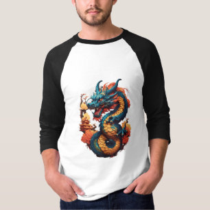 Camisa de Dragão Chinês de Fiery