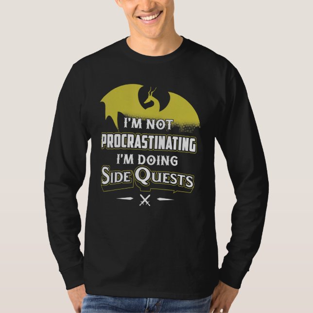 Camisa de Dragão Não Estou Procrastinando Estou Fa (Frente)