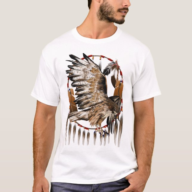 Camisa de Dreamcatcher do falcão do vôo (Frente)