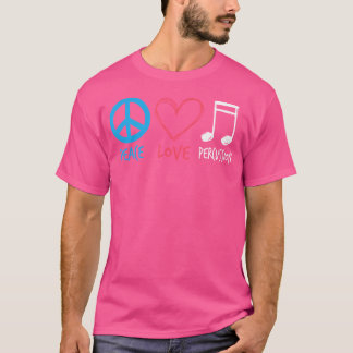 Camisa de Drumline Marcar Banda Camisa Paz Amor Pe