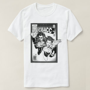 Camisa de ECBACC - cobrir cómico - os tamanhos do
