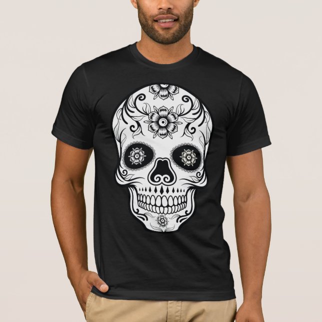Camisa de Elegante Diâmetro de los Muertos Crânio (Frente)